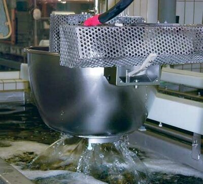 Baking-automat boiler, electrolytically polished with internal electrode