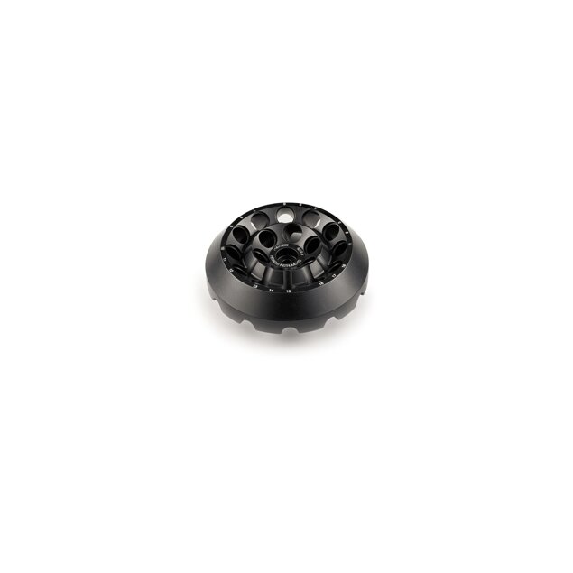 Centrifuge rotors made of wrought aluminium alloys, anodised in black or titanium colour; nickel-acetate sealed