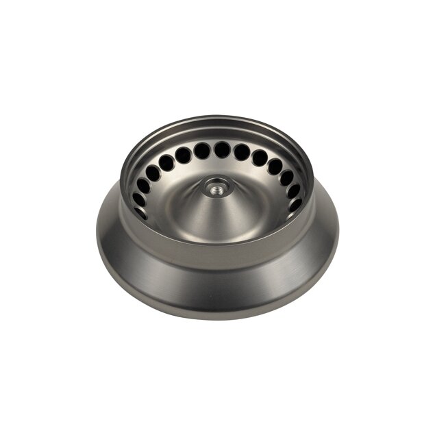 Centrifuge rotors made of wrought aluminium alloys, anodised in black or titanium colour; nickel-acetate sealed