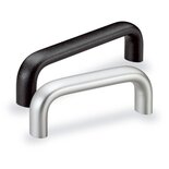Aluminium handles brushed and anodized in natural colour resp. black powder coated