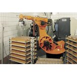 Robot, grinding and brushing unit for large series of aluminium items