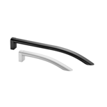 Handles of extruded aluminium with clamping sleeves of stainless steel