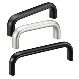 Aluminium bow handle type: MO (backside mounting); colour: natural anodised, black anodised
