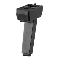 Black extension leg made of glass fibre reinforced polyamide PA 6 with snap-in lock and rubber feet