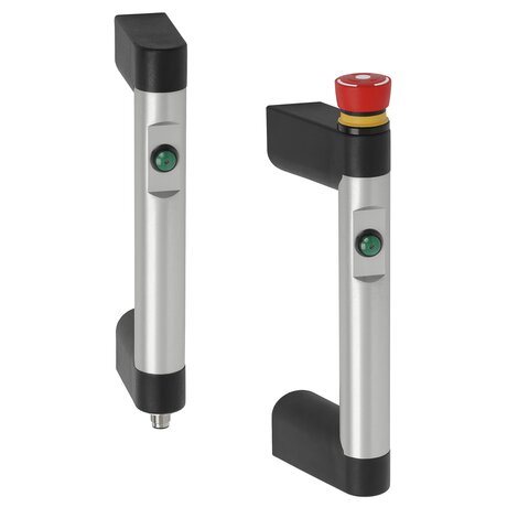 Function handle FG7 01; FG7 04, function handle with green button and emergency stop made from aluminum | © Rohde AG