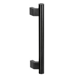 Black tubular aluminium handle with two square mounting brackets