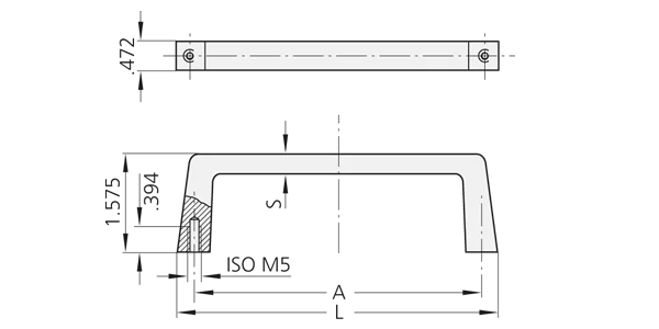 Rohde Mo 20.f120.54 Aluminium Bow Handle   Black 
