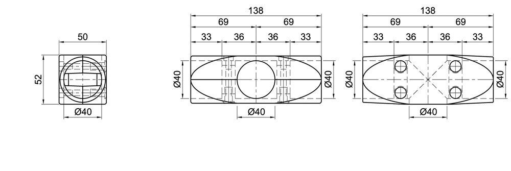 Diagram for Łączni krzyżowy, 2-osłonowy