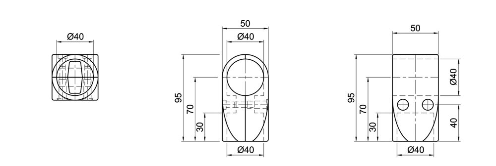 Diagram for Łącznik teownikowy, 2-osłonowy