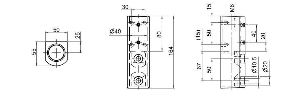 Diagram for Łożysko ścienne, 1-osłonowe do listwy przypodłogowej