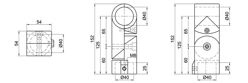 Diagram for Łącznik przegubowy T, 2-osłonowy