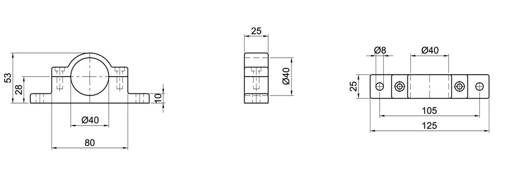Diagram for Uchwyt panelu, 2-osłonowy