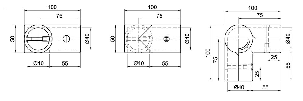 Diagram for Łącznik narożny 90°, głowica, 2-osłonowy