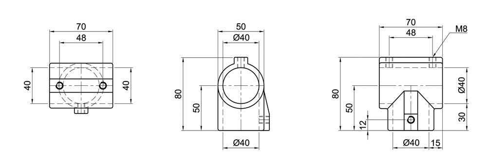 Diagram for Łącznik teownikowy, 1-osłonowy