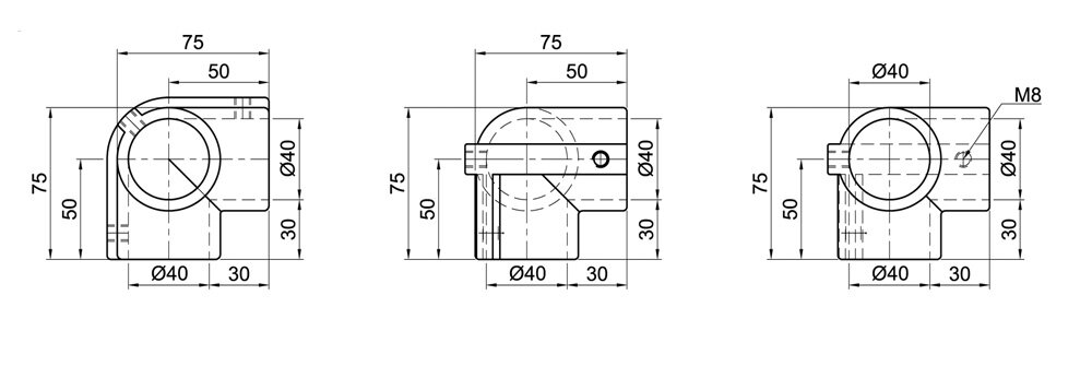 Diagram for Łącznik narożny 90°, głowica, 1-osłonowy