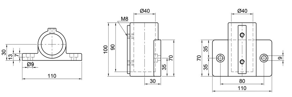 Diagram for Łożysko ścienne, 1-osłonowe