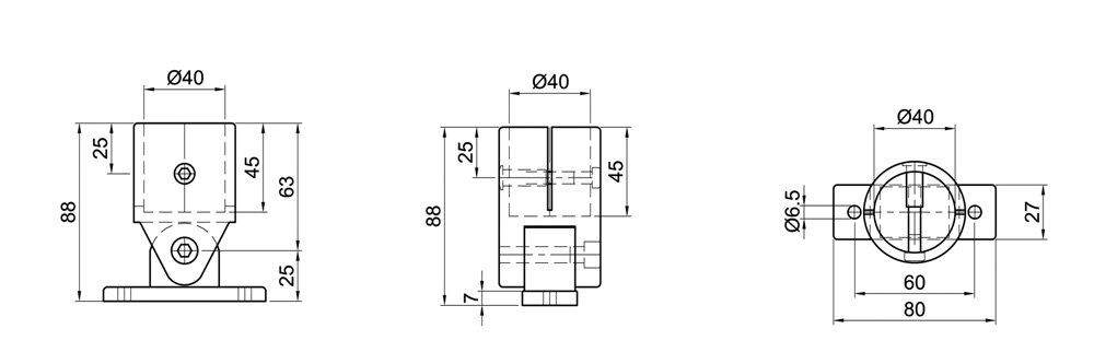 Diagram for Łożysko podłogowe, zmienne, 1-osłonowe