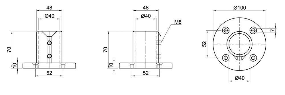 Diagram for Łożysko podłogowe, 1-osłonowe