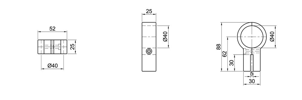 Diagram for Uchwyt szyby, 2-osłonowy