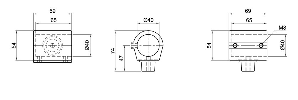 Diagram for Uchwyt rurkowy S, głowica, 1-osłonowy